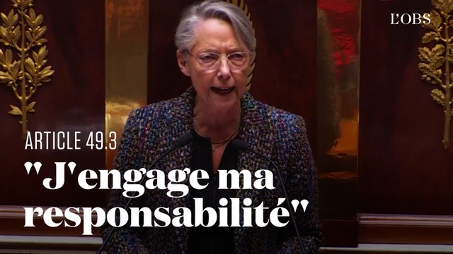 Réforme des retraites : Elisabeth Borne annonce le 49.3 à l'Assemblée, dans une ambiance chaotique