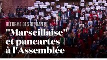 Réforme des retraites : Borne accueillie par la Marseillaise à l'Assemblée nationale