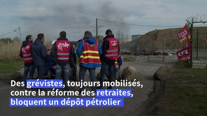 Réforme des retraites : le dépôt pétrolier de Donges bloqué