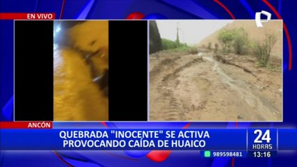 Emergencia en Ancón: Quebrada Inocente se activa y provoca caída de huayco