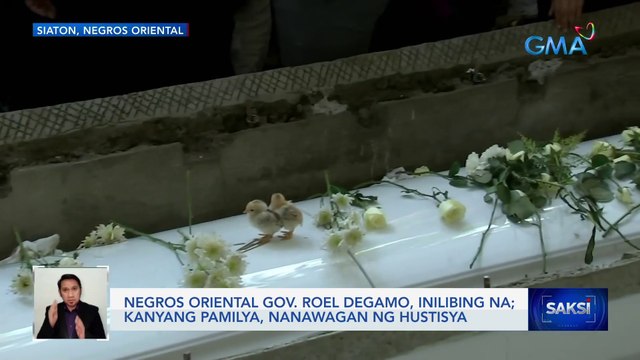 Negros Oriental Gov. Roel Degamo, inilibing na; kanyang pamilya, nanawagan ng hustisya | Saksi