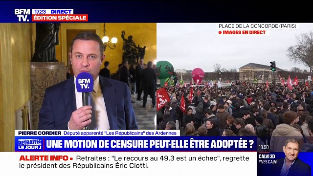 Pierre Cordier (LR): Je n'exclus rien sur le vote d'une motion de censure qui serait déposée par un autre groupe