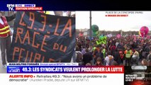 Retraites: de plus en plus de manifestants rejoignent la place de la Concorde