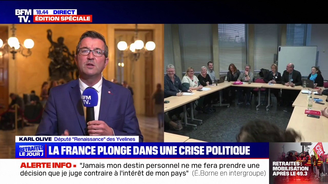 Karl Olive: "Ces LR qui n'ont pas voulu voter, qu'ils aillent voter cette motion de censure avec le RN et la Nupes"