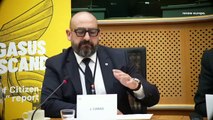 José Javier Olivas y Jordi Cañas exponen 'El caso Pegasus, una revisión crítica del informe ‘Catalangate’ de CitizenLab' en la Eurocámara