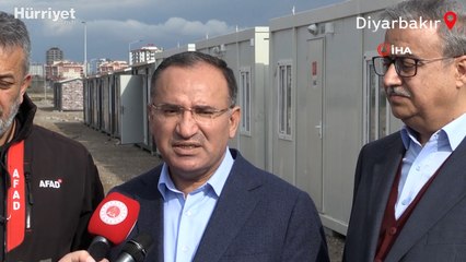 Adalet Bakanı Bozdağ: Diyarbakır’da 621 konteyner kurulacak