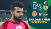Shadab Khan Interview | Islamabad United vs Peshawar Zalmi | Match 32 | HBL PSL 8 | MI2T