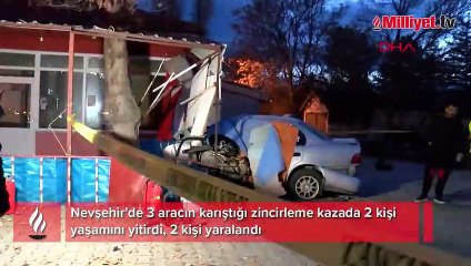 Nevşehir'de zincirleme kaza: 2 ölü, 2 yaralı