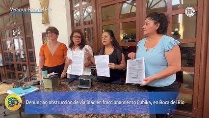 Denuncian obstrucción de vialidad en fraccionamiento Cubika, en Boca del Río
