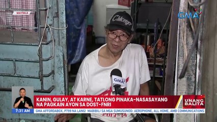 Kanin, gulay, at karne, tatlong pinaka-nasasayang ng pagkain ayon sa DOST-FNRI | UB