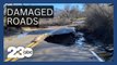 Rain, flooding, falling rocks cause road damage, closures