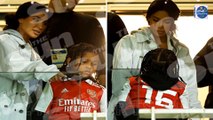 Kim Kardashian Stuns Fans at Arsenal Game as She Watches on with Son Saint for New Documentary