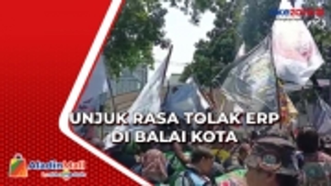 Unjuk Rasa Tolak ERP di Balai Kota, Jalan Medan Merdeka Selatan Arah Patung Kuda Ditutup Sementara