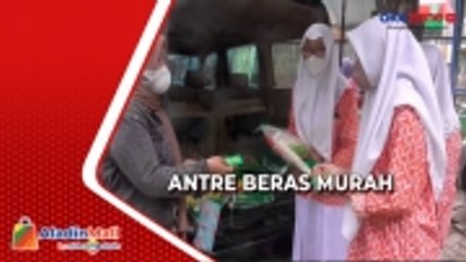 Ratusan Orang di Sidoarjo Rela Antre Beras Murah