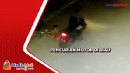 Sepasang Kekasih Curi Motor Karyawan Toko Pakaian di Riau