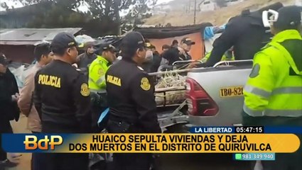 La Libertad: huaico sepulta viviendas y deja 2 fallecidos y 16 heridos es el distrito de Quiruvilca