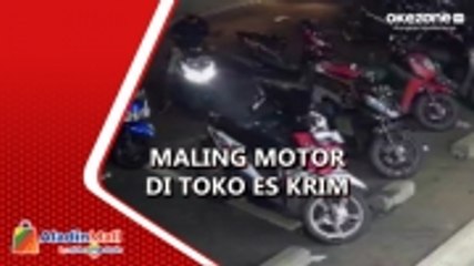 Pencurian Motor di Jonggol, Pelaku Beraksi saat Toko Es Krim Ramai