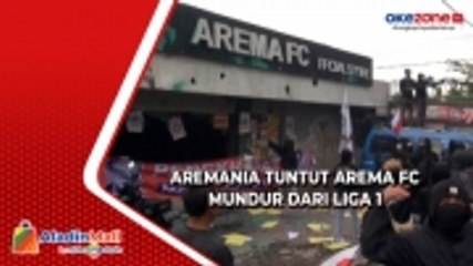 Demo Aremania Tuntut Arema FC Mundur dari Liga 1 Ricuh, Kantor Manajemen Rusak Parah