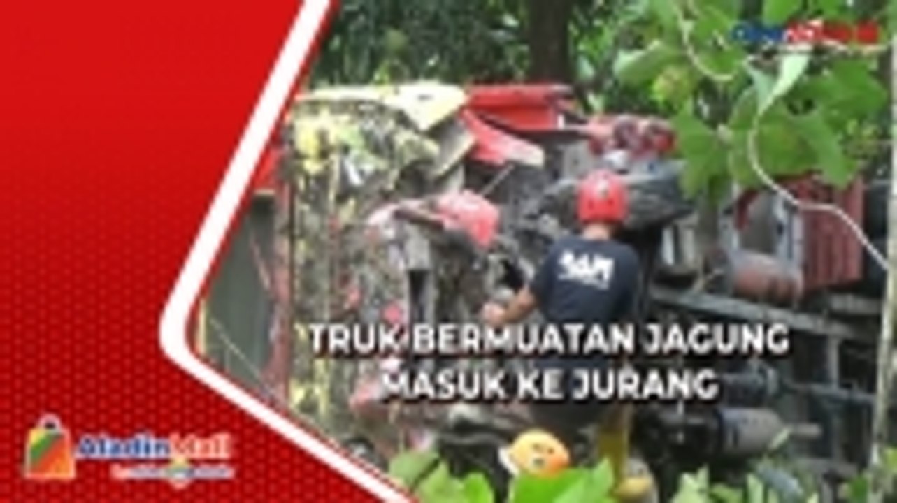 Kelebihan Muatan, Truk Bermuatan 10 Ton Jagung Terperosok ke Jurang di Gunungkidul, Yogyakarta