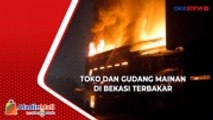 Korsleting Listrik akibatkan Toko dan Gudang Mainan Terbakar