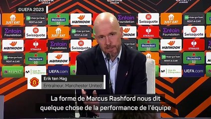Ten Hag : "Les buts de Rashford reflètent la bonne forme de l'équipe"