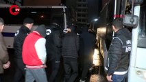İstanbul'da düzenlenen 'Kökünü Kurutma Operasyonu'nda yakalanan 161 zanlı adliyeye sevk edildi