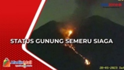 Gunung Semeru 34 Kali Erupsi dalam 12 Jam Terakhir di Lumajang