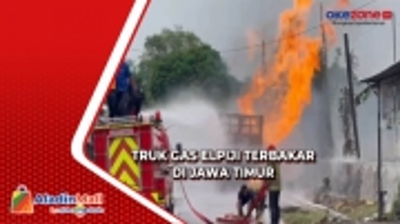 Truk Bermuatan Ratusan Gas Elpiji Terbakar di Sumenep Jatim