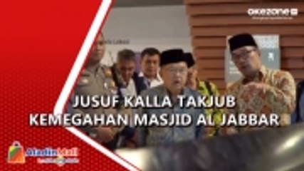 Ridwan Kamil Ajak Jusuf Kalla Salat dan Tinjau Kemegahan Masjid Al Jabbar