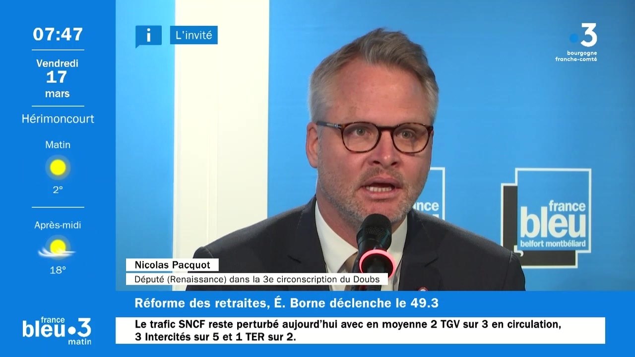 Nicolas Pacquot, député Renaissance du Doubs, invité de la rédaction