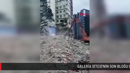GALERİA SİTESİ'NİN SON BLOĞU DA KONTROLLÜ YIKIM SIRASINDA ÇÖKTÜ