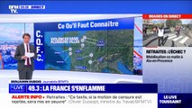 Retraites: plusieurs manifestations spontanées ont eu lieu jeudi en France après l'utilisation du 49.3 par le gouvernement