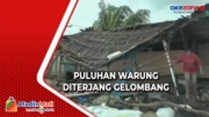Puluhan Warung di Pantai Bondo Rusak Diterjang Gelombang Laut