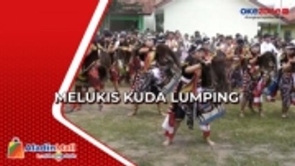 Serunya Siswa SMP di Temanggung Melukis Kuda Lumping
