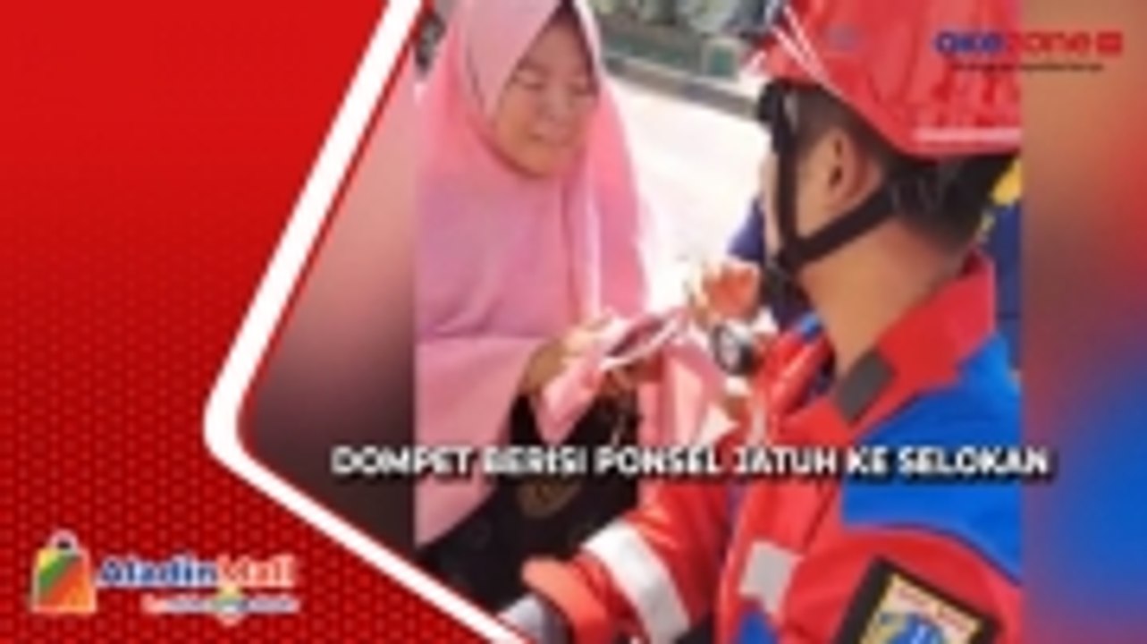 Dompet Berisi Ponsel Jatuh ke Selokan, Emak-Emak di Kemayoran Nangis Minta Tolong Damkar