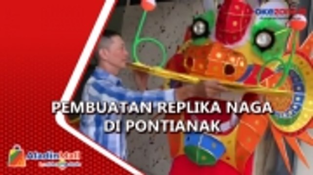 Sambut Imlek, Petugas Damkar Pontianak Buat Replika Naga