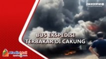 Korsleting Listrik, Bus Ekspedisi Terbakar di Cakung