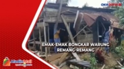 Emak-Emak Geruduk dan Bongkar Warung Remang-Remang di Padangsidimpuan