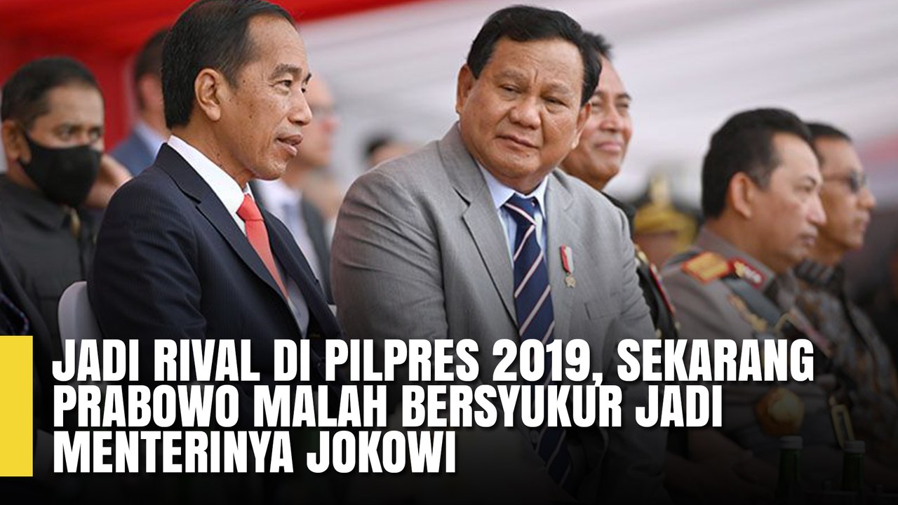 JADI RIVAL DI PILPRES 2019,SEKARANG PRABOWO MALAH BERSYUKUR JADI MENTERINYA JOKOWI