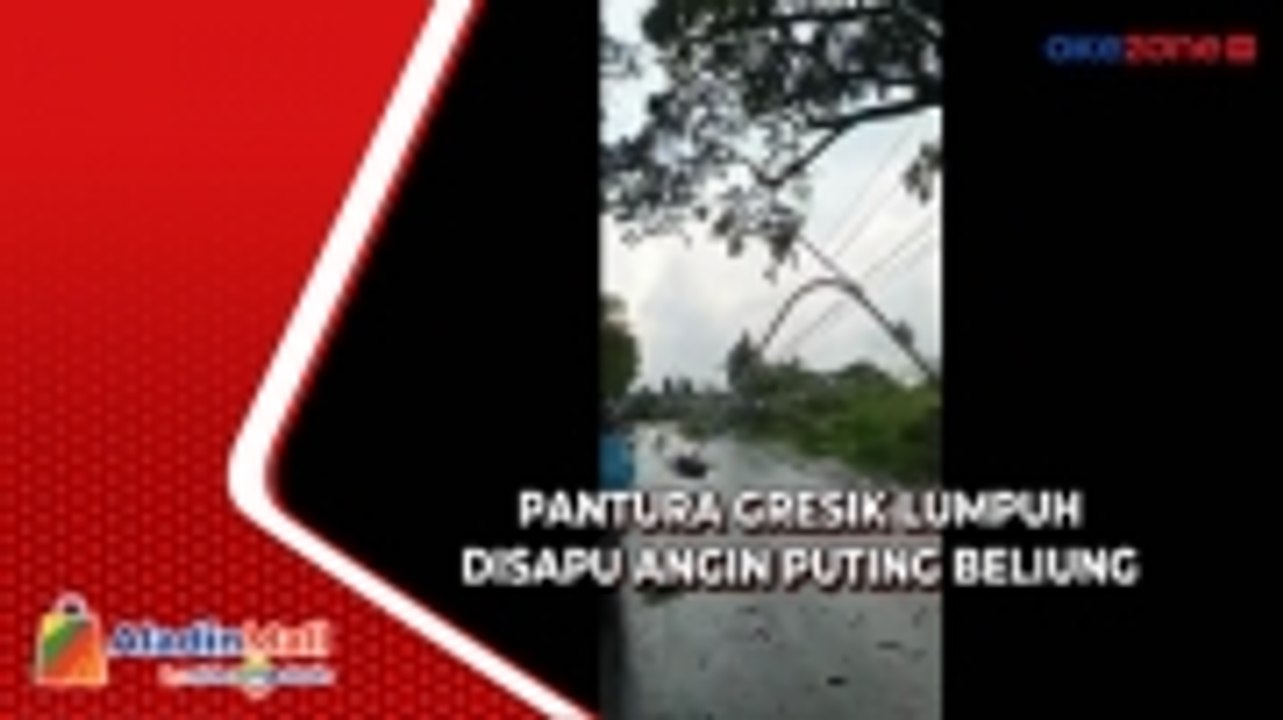 Puluhan Tiang Listrik dan PJU Roboh, Jalur Pantura Gresik Lumpuh