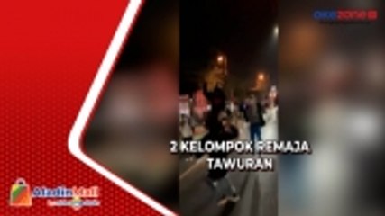 Download Video: Ngeri, 2 Kelompok Remaja di Depok Terlibat Tawuran dengan Bawa Sajam