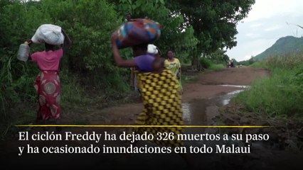 Los supervivientes de las inundaciones de Malaui reciben ayudas y alimentos tras la tormenta mortal