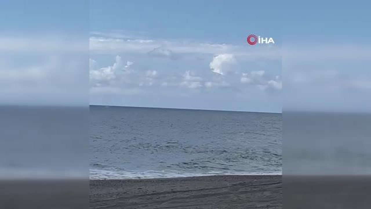 Denizde çıkan hortum karaya ulaşmadan kayboldu