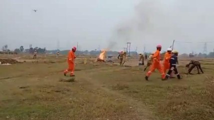 হুগলি: তেলের পাইপ লাইনে আগুন কিভাবে মোকাবিলা, মক ড্রিল আইওসির