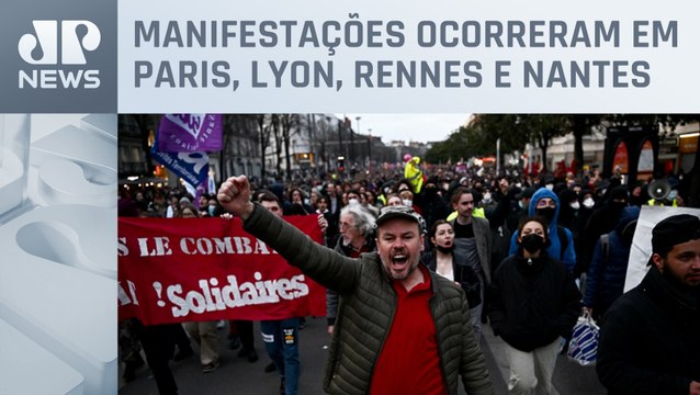 Mais de 300 pessoas são presas durante protestos contra reforma da previdência na França