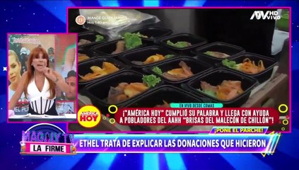 Ethel Pozo aparece en video afirmando que donación de comida es de su programa: “Hemos traído un montón”