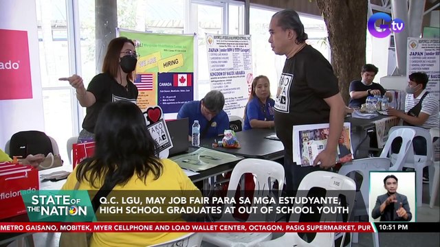 QC LGU, may job fair para sa mga estudyante, high school graduates at out of school youth | SONA