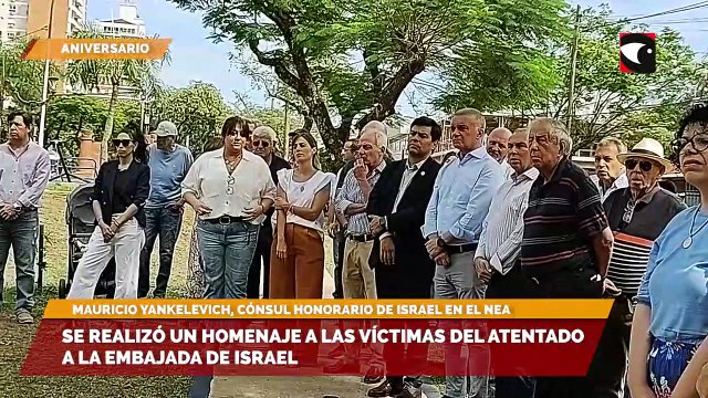 Se realizó un homenaje a las víctimas del atentado a la Embajada de Israel