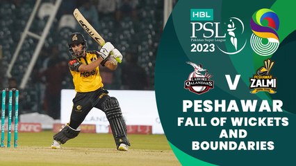 Let's Recap Peshawar Zalmi's Fall of Wickets And Boundaries | Match 33 | HBL PSL 8 | MI2T