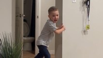 Fun mother loves to scare her five years old son *Wholesome scare prank*